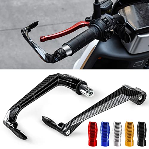 Protecteur de Levier de Frein et d'embrayage pour Guidon de Moto Guidon Universel 7/8 in 22mm, PSLER Protège-Main Accessoires Moto(Noir)