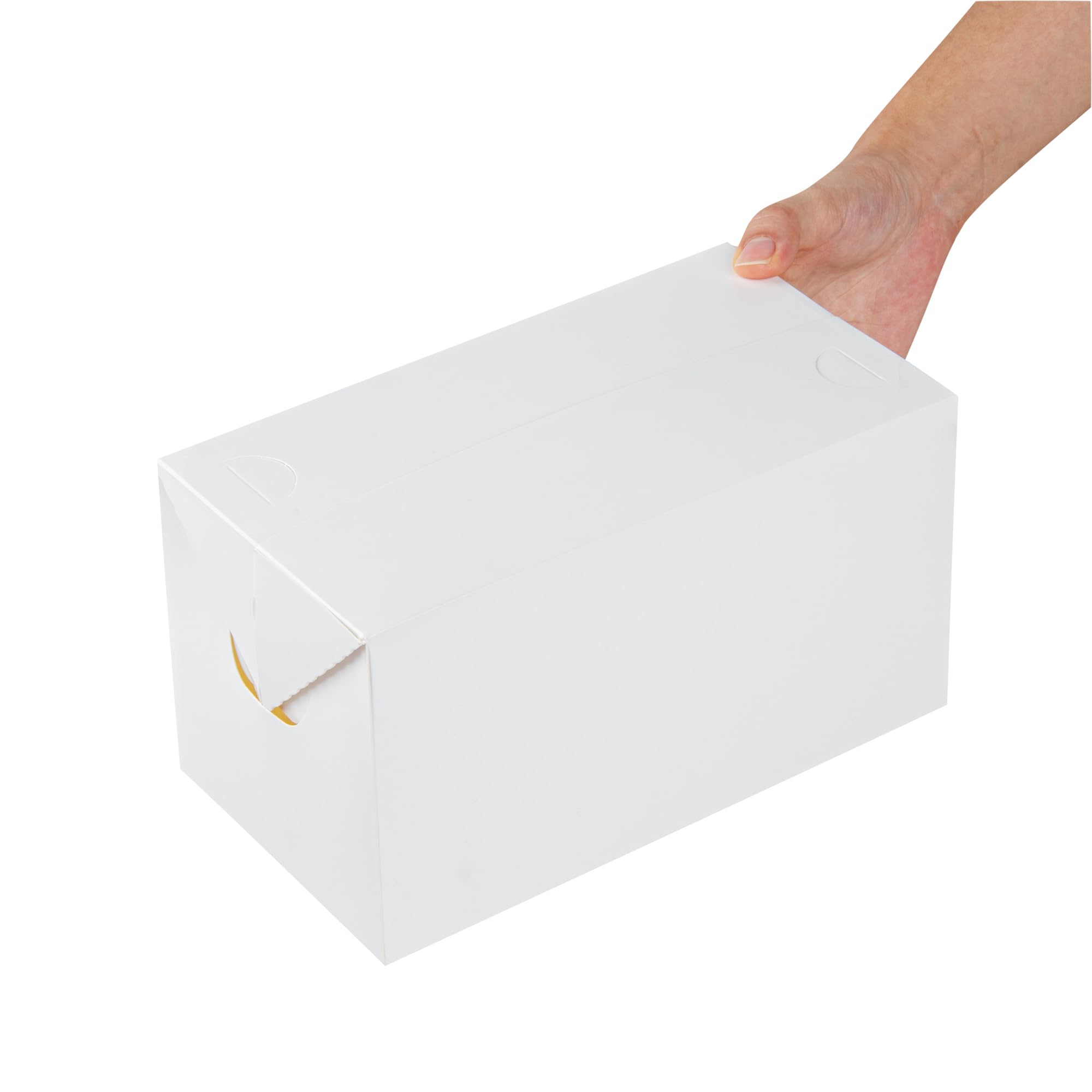 Bio Tek - Cajas para llevar de 80 onzas, 100 recipientes rectangulares para alimentos, cierre superior rápido, desechables, contenedores de papel blanco, a prueba de grasa, para hamburguesas o pollos