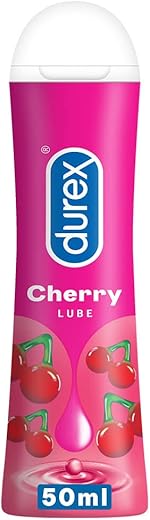 Durex Lube Cherry Flavoured Lubricant Gel for Men & Women - 50ml|Water based lube|Compatible with condoms & toys|Long lasting Pleasure.