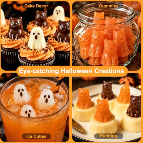 3D Halloween Ghost Silicone Molds 2 Pack, 9 Cavity Chocolate Candy Molds - image 3