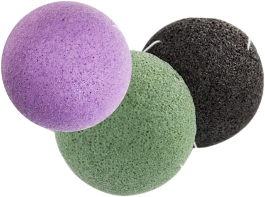 3Pcs Round Face Washing Puff Natural Sponge for Skin Care