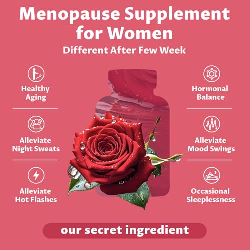 Image of Menopause Supplements for Women- Black Cohosh for Menopause Hot Flashes, Female Hormone Balance, Night Sweats， Mood Swings & Sleep Support with DIM & Chasteberry Potent Extract, 60 Capsules