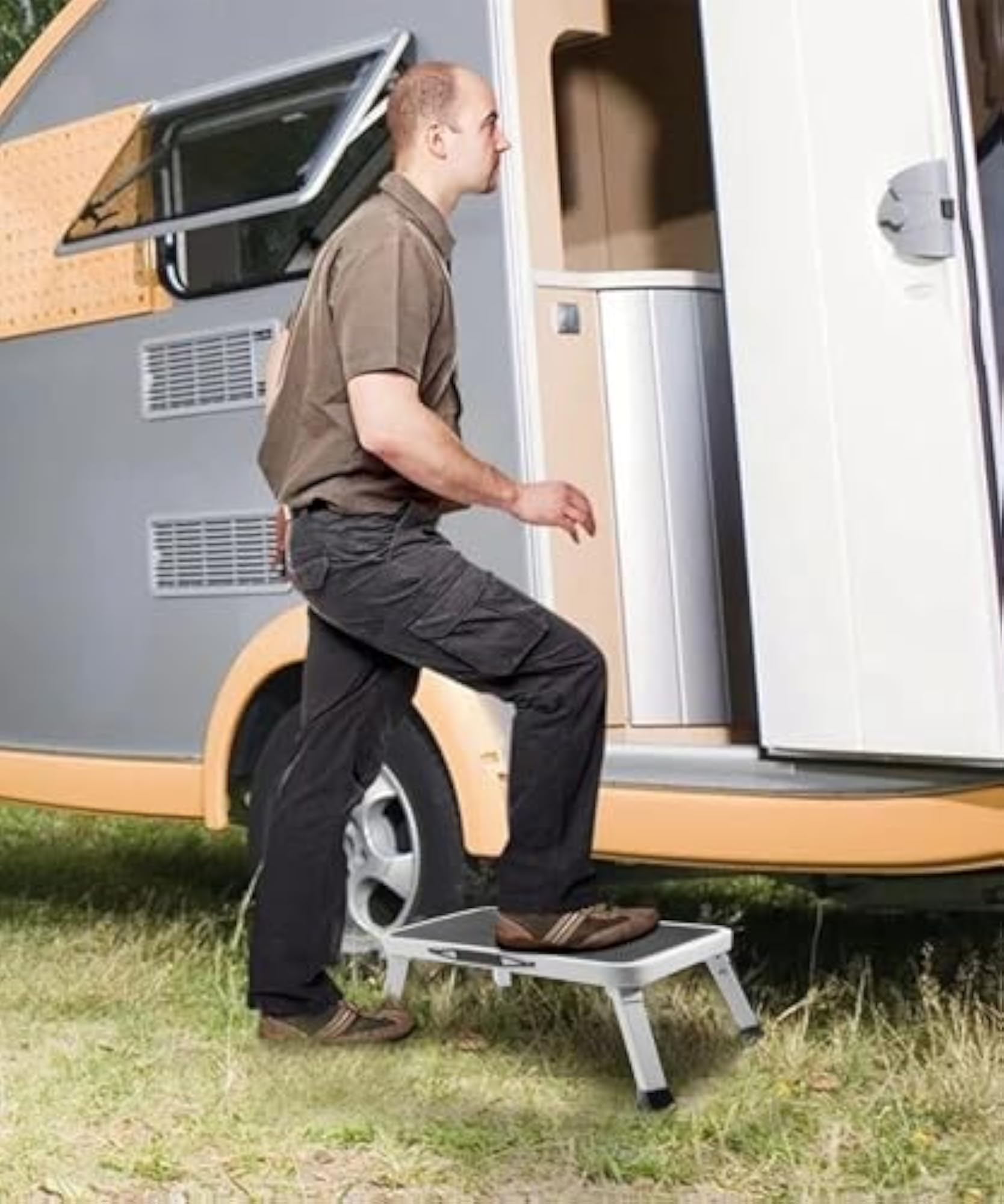 RV Step Stool, Adjustable Folding Stools