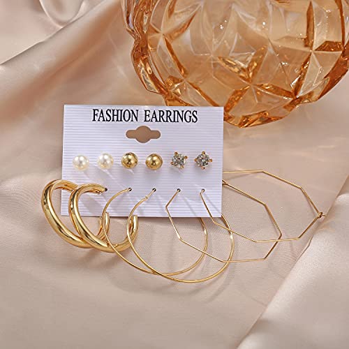 Image of Shining Diva Fashion Stylish Combo Metal Earrings for Women and Girls