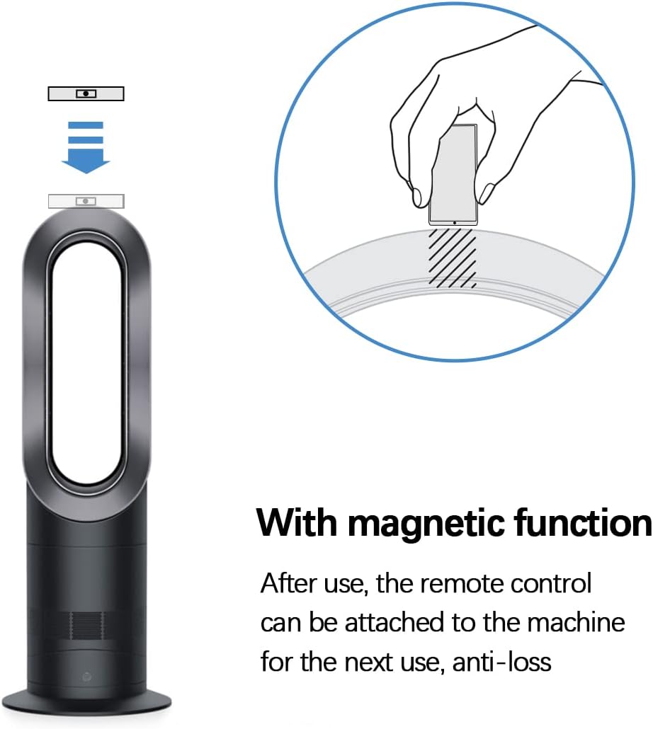 966538-01 Replacement Fan Remote Control for Dyson AM09 Hot   Cool Heater Tower Fan with Battery with Magnetism