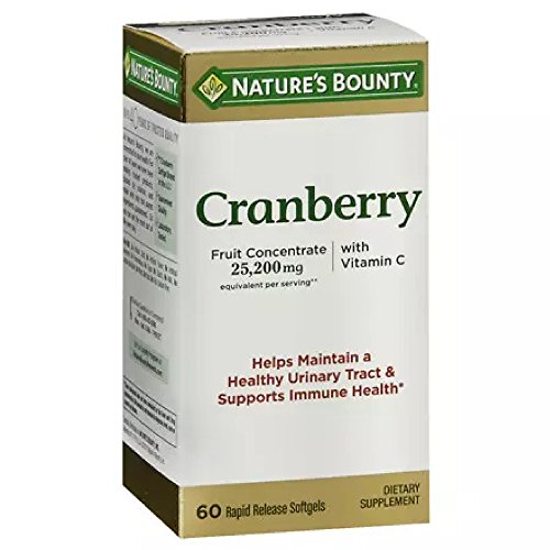 Image of Nature's Bounty Cranberry Dietary Supplement 60 Soft Gels (Pack of 4)