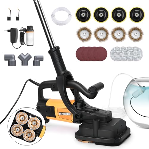 3800W Betonschleifer inkl. 4X Schleiftopf 100mm | 6-stufigen | 6000U/m