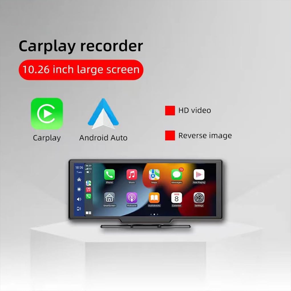 Rejestrator ruchu drogowego o wysokiej rozdzielczości z ekranem | do samochodu oferujący bezprzewodowe połączenie Bluetooth ze smartfonem.