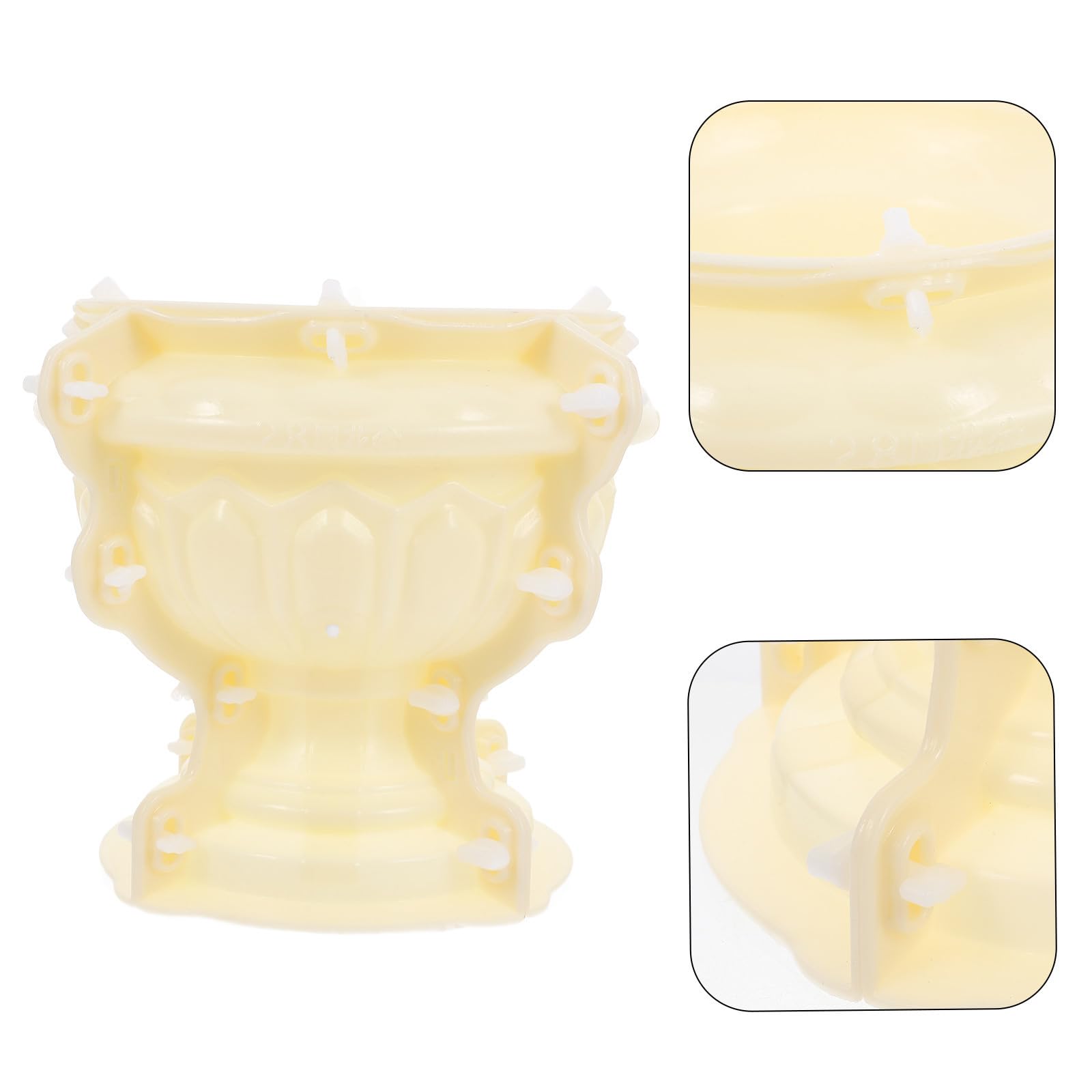 UKCOCO Stampo per Fioriera in Plastica Stile Europeo, Flessibile e Lavabile, per Fai da Te e Artigianato Creativo Vaso Beige Resistente