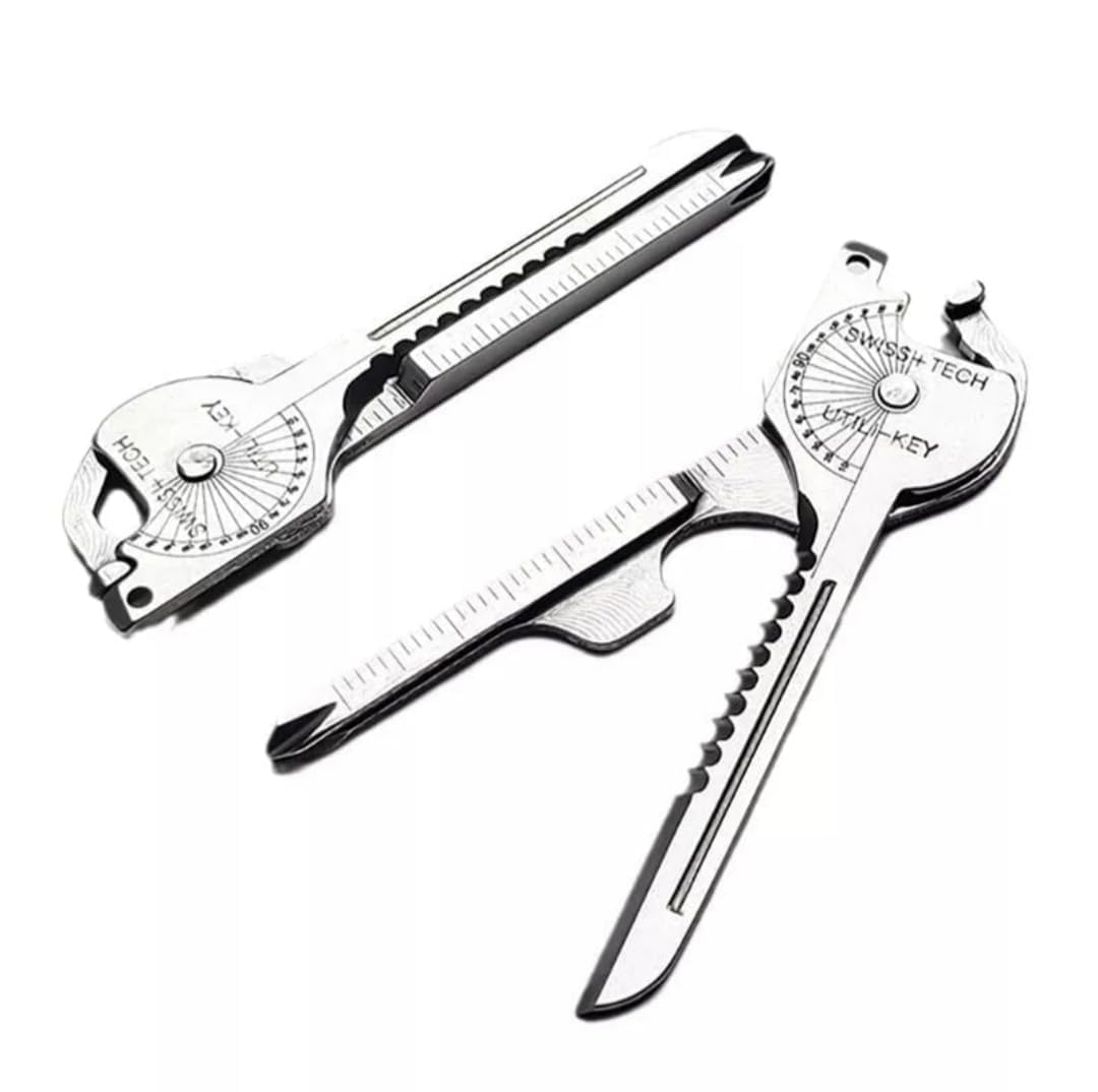 Niralasa 8-in-1 Keychain Multi Tool | Compact Portable Multitool Gadget for Hiking, Traveling, Camping, Picnic, Outdoor Sports, Pocket Utility Tool, Survival Gear-image-9
