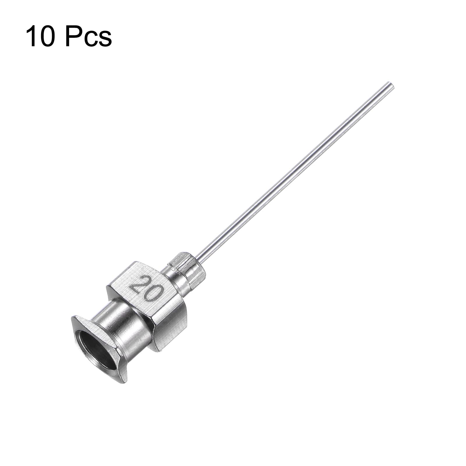 HARFINGTON 10pcs 20Gauge Stainless Steel Dispensing Needles, 1" All Metal Glue Needle Tube Blunt Tips Luer Lock for Thick Liquids, Ink, Glue, Lab Use — Amazon image 3