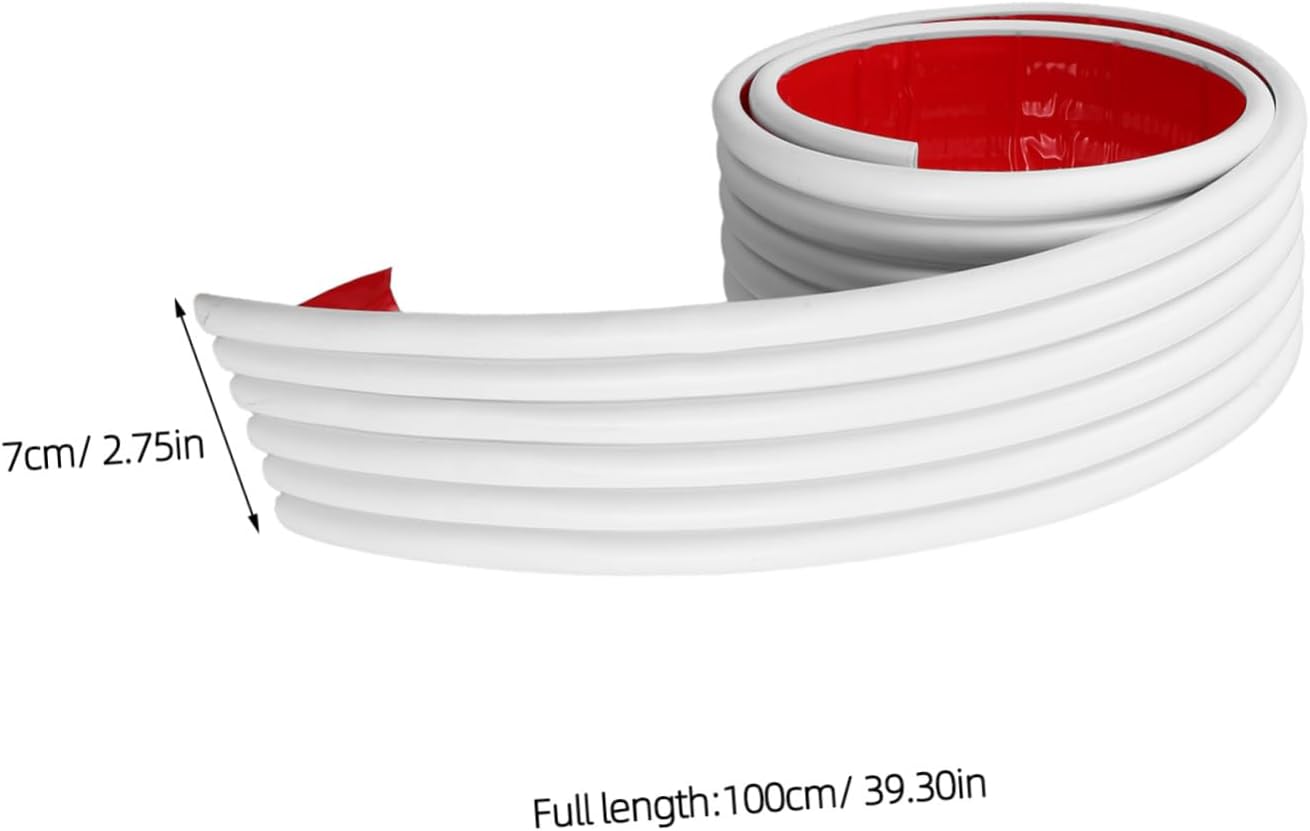 Garage Wall Protector Strip with Self-Adhesive Rubber Bumper, White 39.4x2.7 Inch, Anti-Collision Guard for Car Doors and Garage Pillars, Wall Impact Protection for Parking