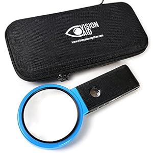Vision Aid 30x Hands-Free Magnifier with Ultra Bright 36 LED Lights and Case – 40x Loupe Magnifying Glass with Stand for Reading Jewelry Coins Watch Hobby Crafts Close Work