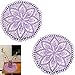 BIBITIME Kitchen Crochet Table Doilies Vase Mats Round Flower Doily Handmade Placemats (15 inches to 16 inches-4PCS, Purple)