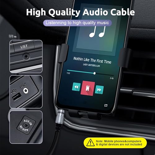 Image of MX 3.5mm Male to 6.35mm Female Audio Adapter Cable - AUX to RCA Style Y Splitter Extension for PC, Speakers, Mixers & Stereo Devices - 3 Meter, Black