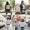 LOVEVOOK Rucksack Damen Klein, 14 Zoll Laptop Rucksack mit USB Ladeanschluss & Laptopfach, Kleiner Wasserdicht Daypack Elegant Mini für Reise, Büro, Alltag, Schule (Rosa) #5