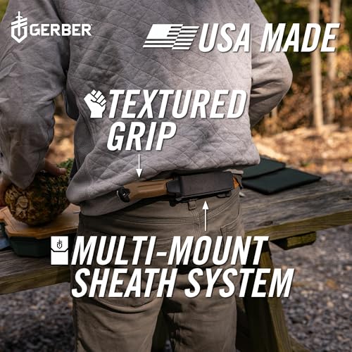 Image of Gerber Gear StrongArm Camp Magnacut - Fixed Blade Survival Tactical Knife for Camping, Outdoor, Hunting - Ergonomic Ambidextrous Utility Tool - Made in USA - Coyote Brown