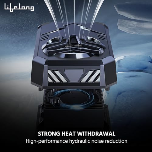 Image of Lifelong Rechargeable Phone Cooler for Gaming | Powerful Semiconductor Technology | Durable Battery | Additional Clip For iPhone & Android | Instant Cooling Fan for Mobile | Wireless | RGB Light