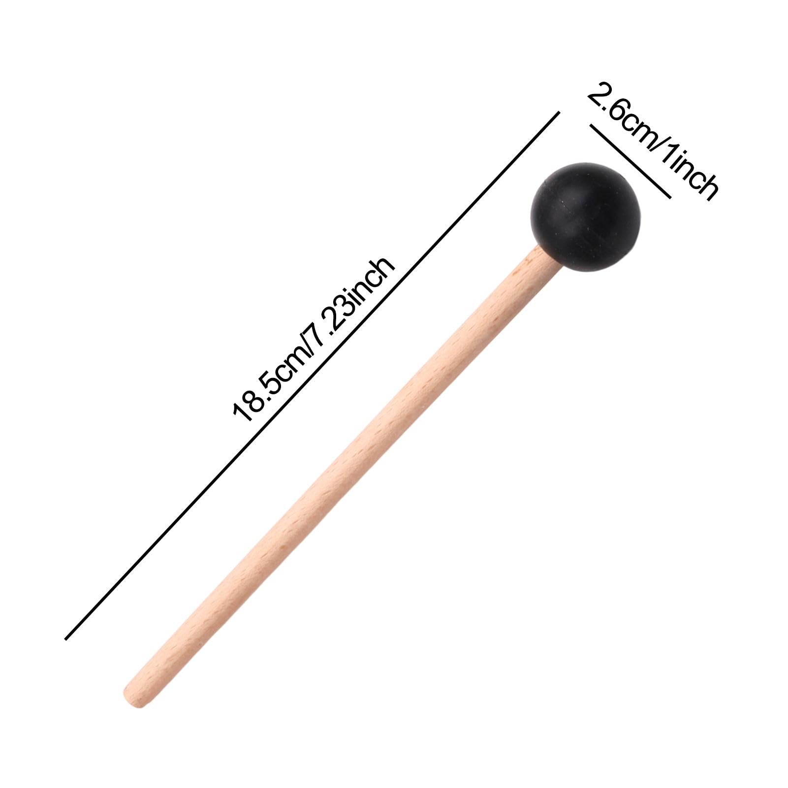 Maillets de percussion en caoutchouc | Maillets de xylophone avec tête en caoutchouc | Baguettes de batterie pour percussion comme tambour de langue, xylophone, carillon, handpan