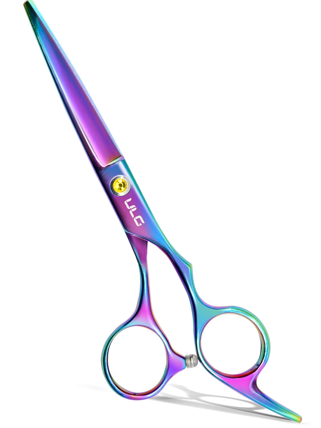 Hair Cutting Scissors, ULG Professional Hair Scissors 6.5 inch Right-Hand Razor Edge Barber Shears Salon Hair Cutting Shears Made of Japanese Stainless Steel, Hand Sharpened Rainbow