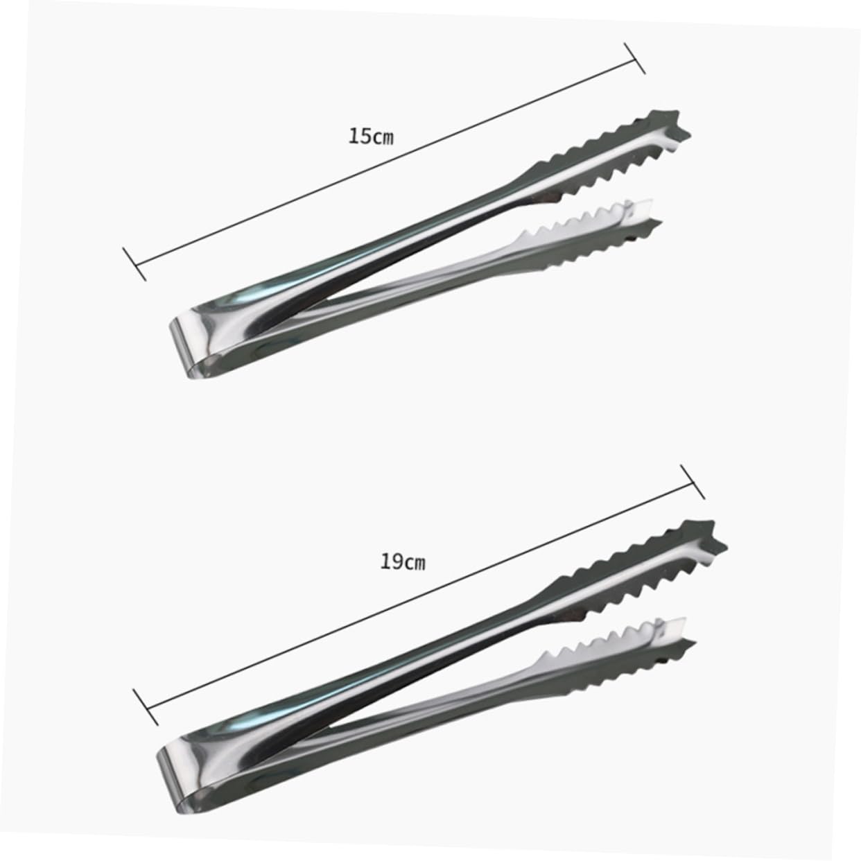 SOLUSTRE 1set Stainless Steel Ice Cube Clips and Sugar Tongs Skid Kitchen Tool for Parties Cafes Bars Versatile Food Serving Utensils Unique Patterns 5pcs