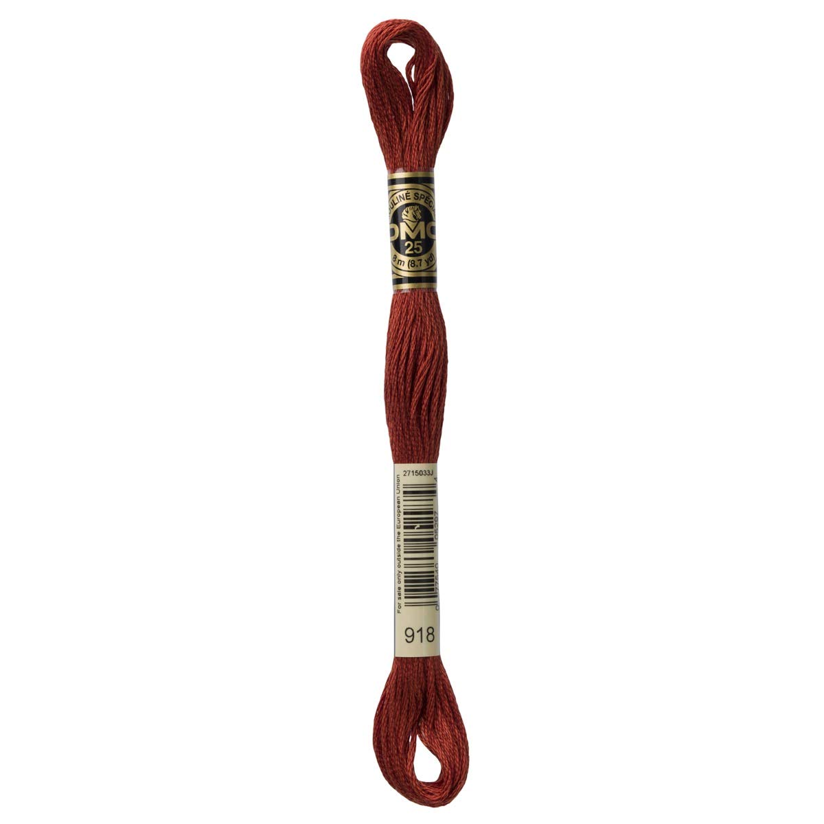 DMC Embroidery Floss Mouline Stranded Cotton Thread for Hand Embroidery and Sewing - Colour No: 918-12 x 8m Skeins — image 1