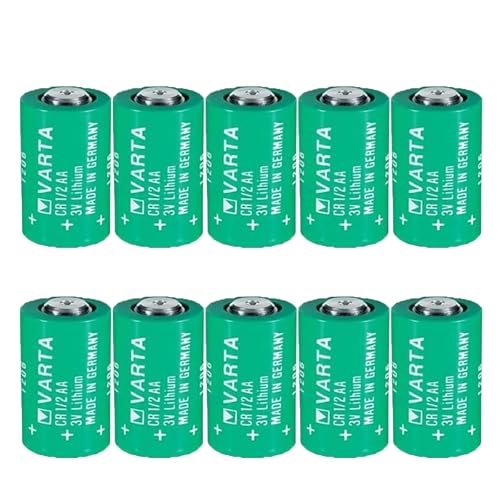 WELLVEUS?10 Pack?CR1/2AA 3V Lithium Battery for Varta CR1/2AA Battery for Suunto Favor & Companion, 950mAh