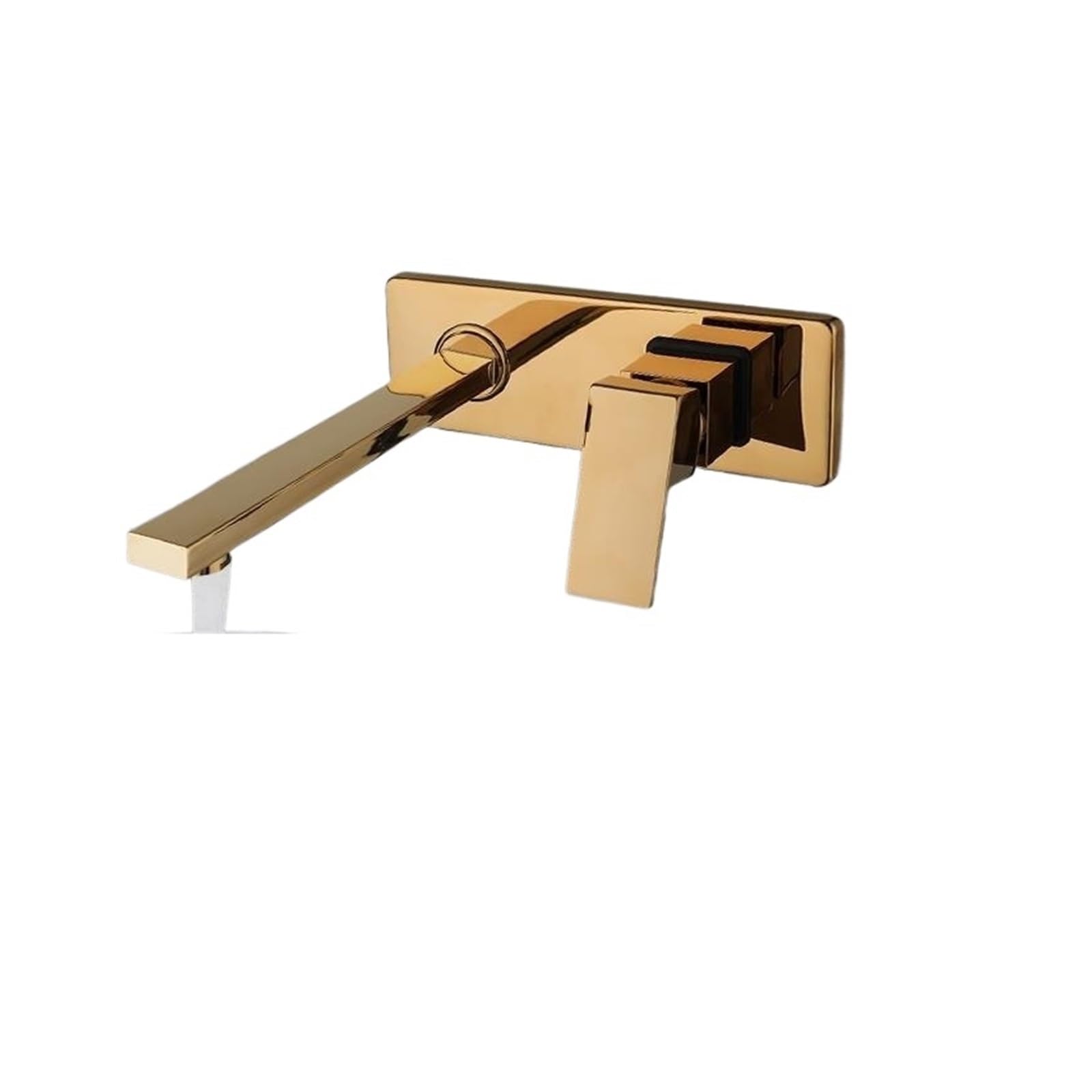 Kitchen Faucets, Bathtub Faucet Hot Cold Waterfall Wall Mounted Water Tap, Black Chrome Bathroom Sink Mixer Taps(Gold)