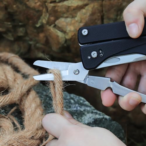 Outil multifonction modulaire avec pince fixe et ciseaux de taille compl&egrave;te interchangeables - 8