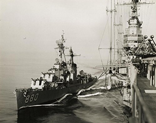 Home Comforts The U.S. Navy Gearing-Class Destroyer USS Dyess (DD-880) Being refuled by The Aircraft Carrier USS C Vivid Imagery Laminated Poster Print-20 Inch...