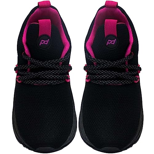 Tenis Feminino Masculino Menino Menina Nº 28 Ao 33 Infantil Confortável 11.97j (Preto/Pink, br_footw