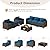 LOUVIXA 7 Piece Outdoor Patio Furniture Set, Rattan Chairs Glass Table Wicker Conversation Seating Sectional Sofa with Cushions Colorful (B-Coffee-Peacock Blue, B-7 Pieces-Tilted Back)