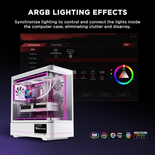 Image of Interstellar V2 RS 120mm Case Fan Infinity Mirror Module Daisy-Chain ARGB Fan Triple Pack Suitable PC Cooling Fans 360mm AIO Cooler(White-3Pack)