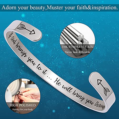 Btysun Bracelets for Women Mothers Day Bracelet Gifts from Daughter Inspirational Gifts for Women Graduation Gifts for Her Motivational Birthday Cuff Bangle Friendship Personalized Mantra Jewelry…