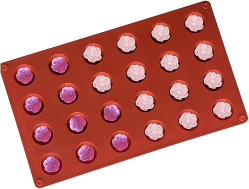 Miniatura 3 de BUSOHA Moldes de silicona semicírculos de 24 cavidades, mini molde redondo de semicírculo, molde para fondant de cúpula de té con bomba, bandeja