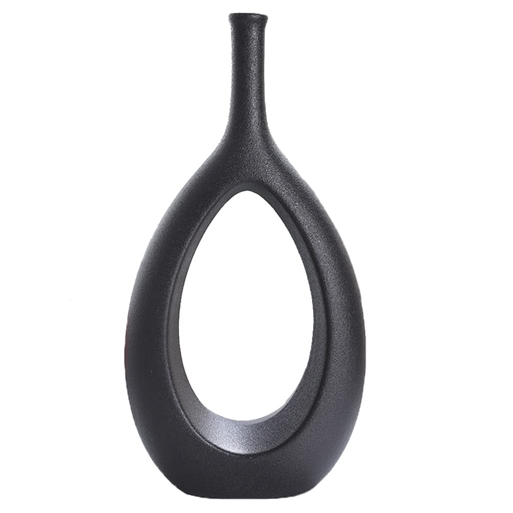Ceramic vase， Ceramic Hollow Oval Vase, Modern Nordic Decorative