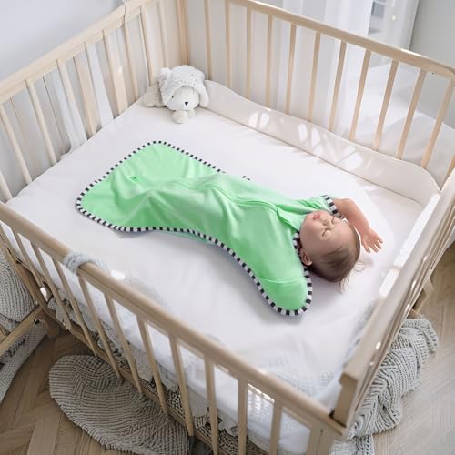 Image of Transition Swaddle, 2 Pack 100% Cotton Baby Sleep Sack | 2-Way Zipper Infant Arm Up Swaddle for Newborn Baby Boy Girl