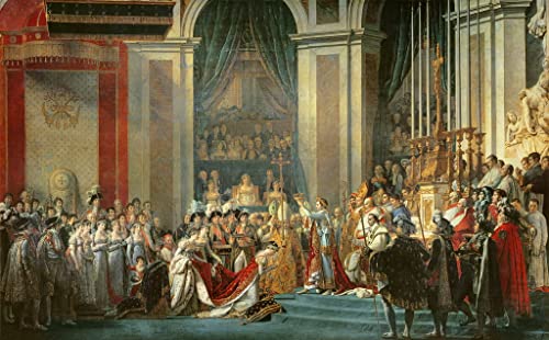 Peinture murale art affiche en toile Le Sacre de l'Empereur Napoléon Jacques Louis David 60x90cm