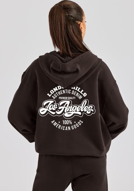 Image of London Hills Hoodies for Women Stylish Sweater for Woman with Zip Stylish Unisex Graphic Print Cotton Blend Fleece Hoodie Zipper Winter wear Hood Regular Fit, Long Sleeve