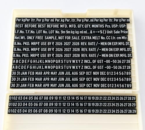 Image of ASPL 4mm Batch Coding Stamp Machine | Manual Date, Batch No. & MRP Printing for Pouches, Bags & Labels | Suitable for 3kg-5kg Packs | Made in India