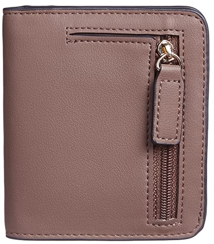Gostwo Carteira pequena para mulheres, porta-cartão de crédito dobrável fino, carteira compacta com bloqueio de RFID, bolso de couro fino com zíper, mini carteira de presente para mulheres