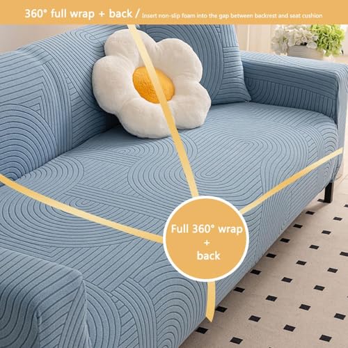 Housse de canapé velours extensible 2 places | Confort premium