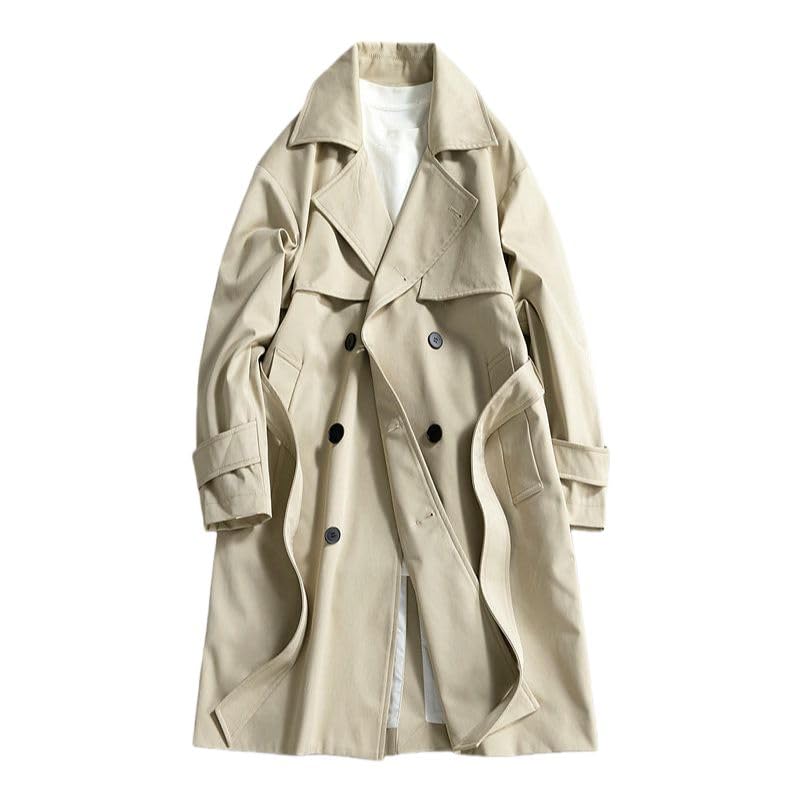 Gabardina de estilo coreano hombre abrigo largo abrigo de paño invierno 6