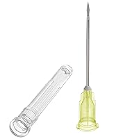 Vista 9 de 100 agujas de jeringa de 18 Ga de 1 pulgada con tapa de accesorios de dispensación de laboratorio, empaquetadas individualmente