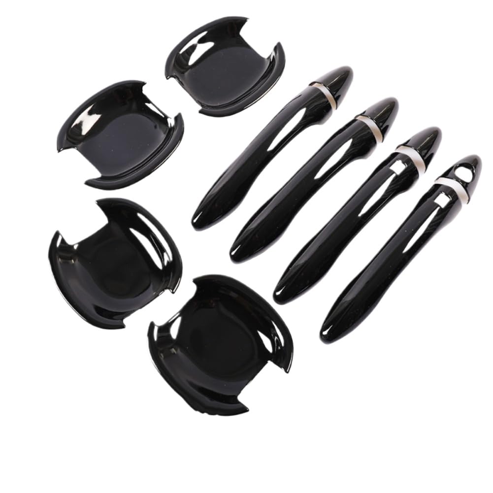 Hoping Car Door Handle Cover Trim Gloss Black Compatible with Optima K5 TF MK3 2011 2015(Handle-Bowl 2 Button)