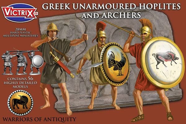 Wargames Delivered Greek Unarmoured Hoplites y Archers 28mm miniatura 2