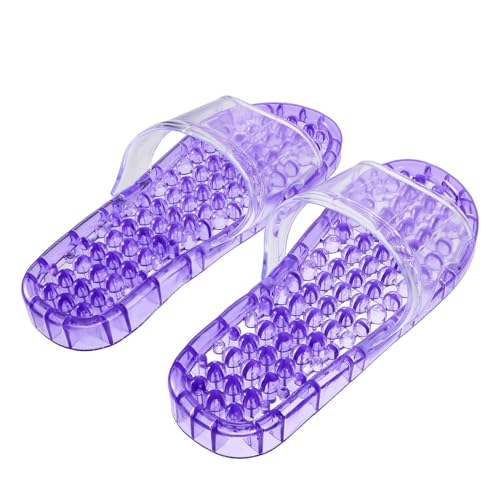 PartyKindom 1Pair Unisex Massage Slippers for Spa Relaxation Non Slip Footwear for Bath Shower Easy to Clean Design Mother Day present