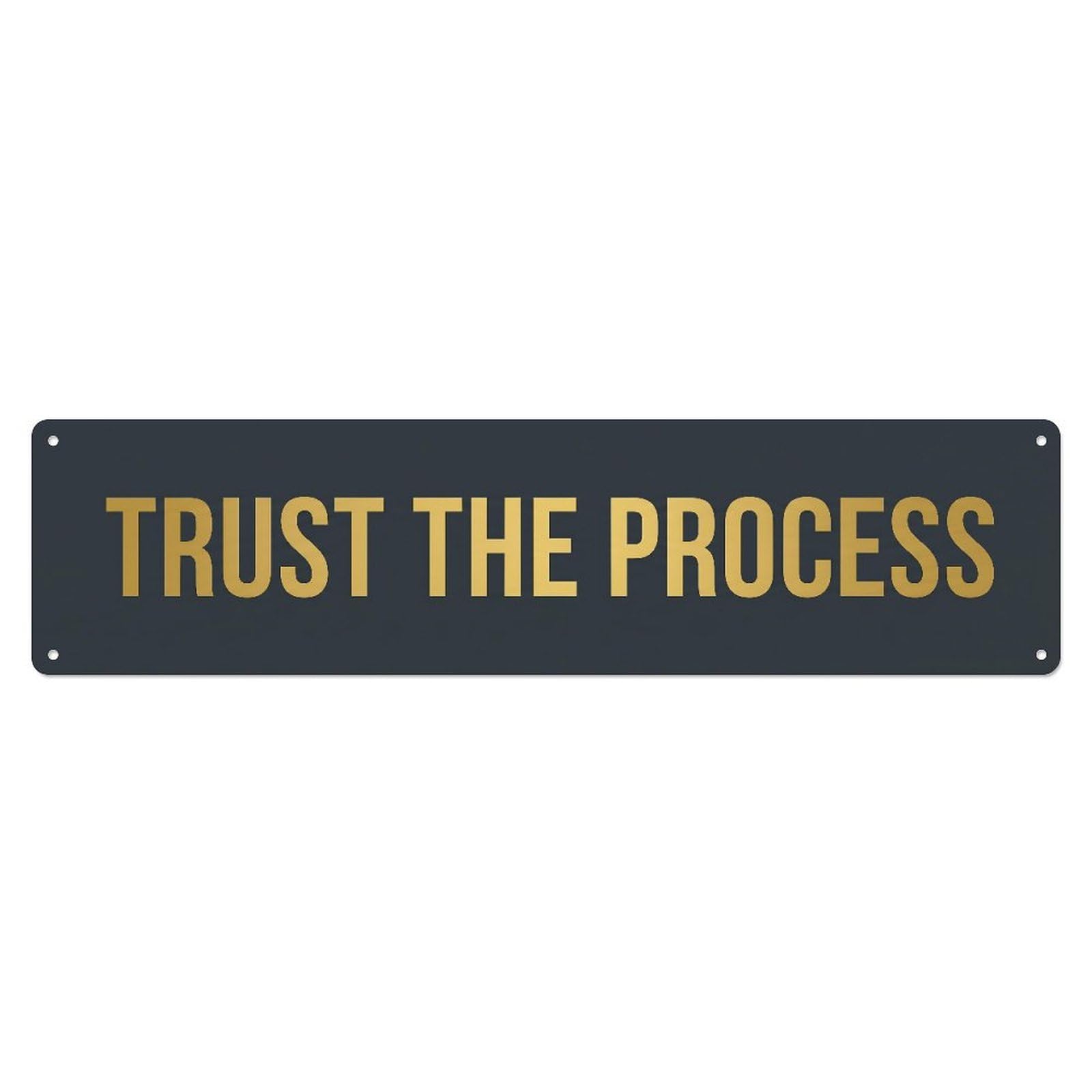 Olhnbad 4X16inch(10X40cm) Trust The Process Growth Metal Tin Sign