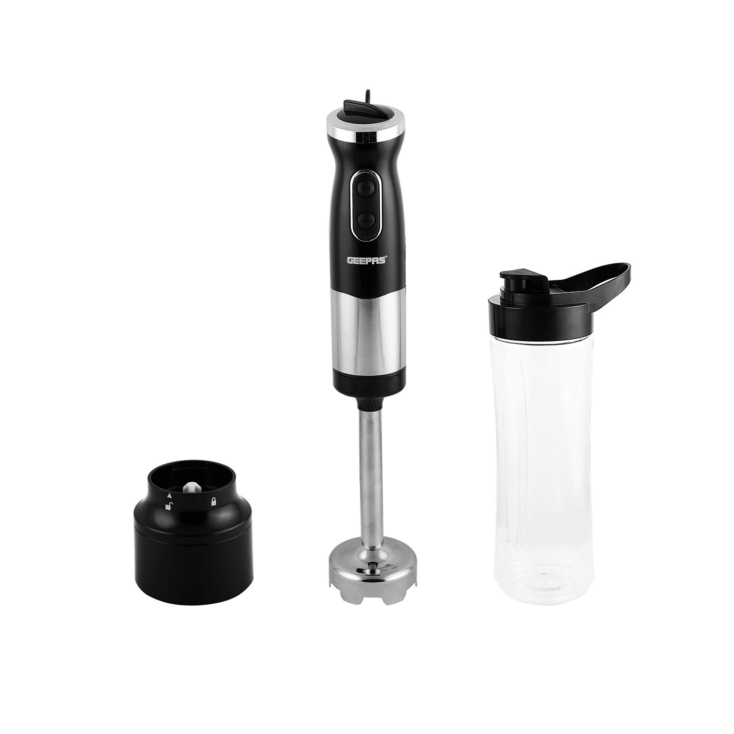 Geepas500W 2-In-1 Hand Blender | Food Collection Immersion Hand Blender | Hand Held Chopper/Food Processor | Ideal For Smoothies Shakes Baby Food Soup Grinding Vegetables & Fruits.Y