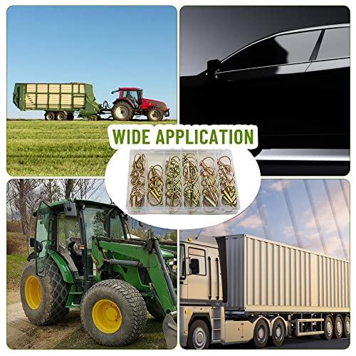 Kit de pasador de linch para tractor agrícola y remolque, juego de 64 piezas con anillo 5